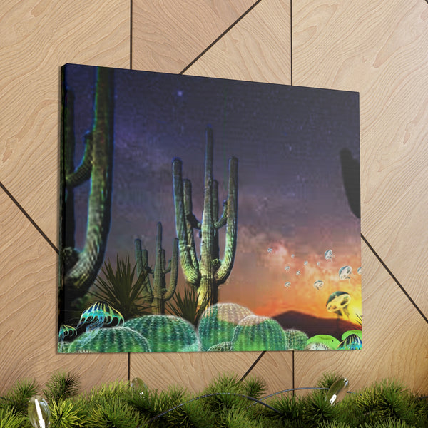 Cactus Glow Canvas Gallery Wraps