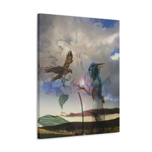 Hawk Goddess Canvas Gallery Wraps
