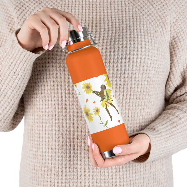 Sunflower Faerie Copper Vacuum Insulated Bottle, 22oz