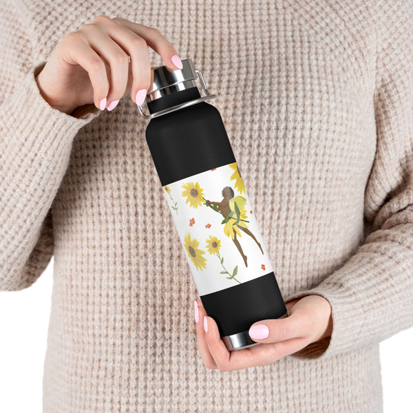 Sunflower Faerie Copper Vacuum Insulated Bottle, 22oz