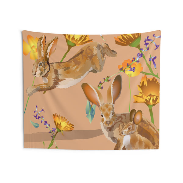 Jackrabbit Beige Indoor Wall Tapestries
