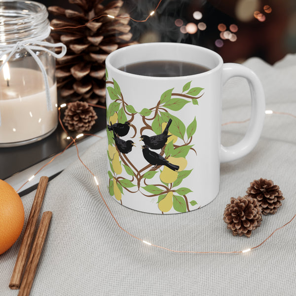 Four Colly Birds Christmas Ceramic Mug 11oz