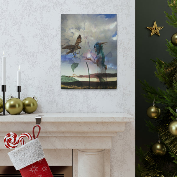 Hawk Goddess Canvas Gallery Wraps
