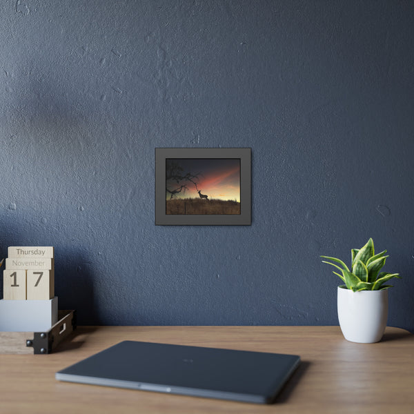 Deer at Sunrise Framed Paper Posters