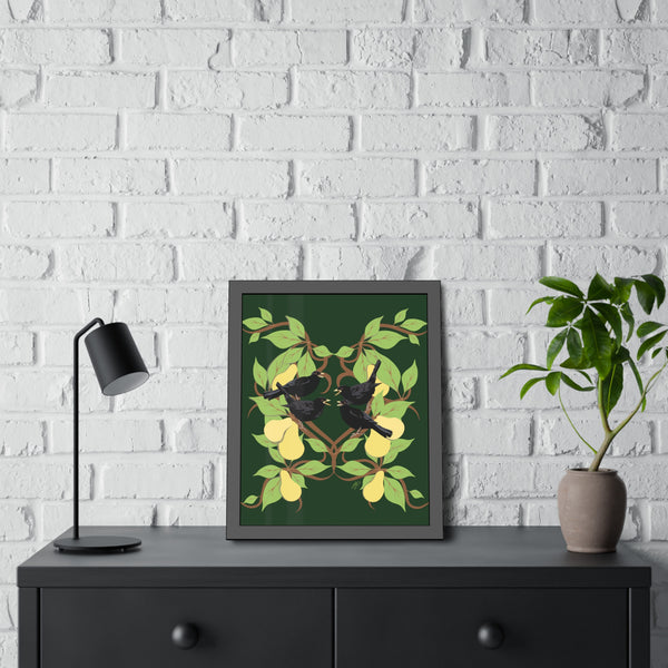 Four Colly Birds Framed Paper Posters