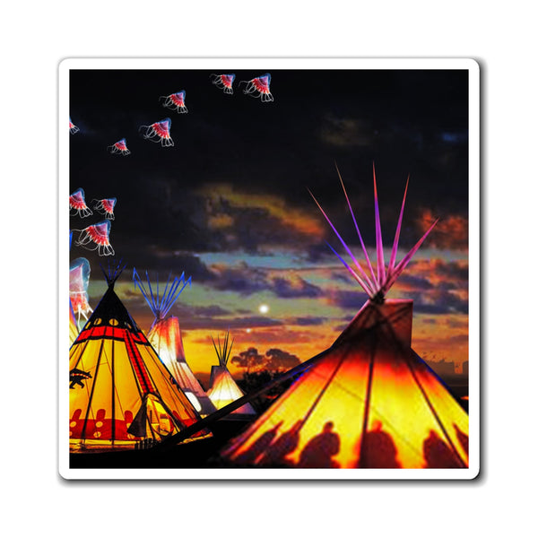 Glowing Teepees Magnet