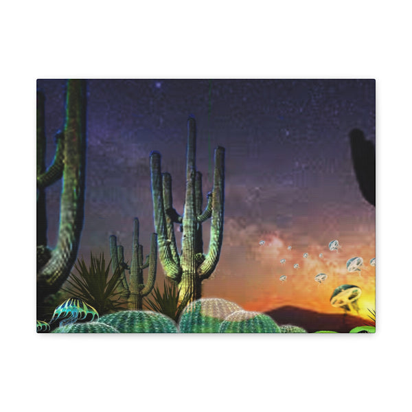 Cactus Glow Canvas Gallery Wraps