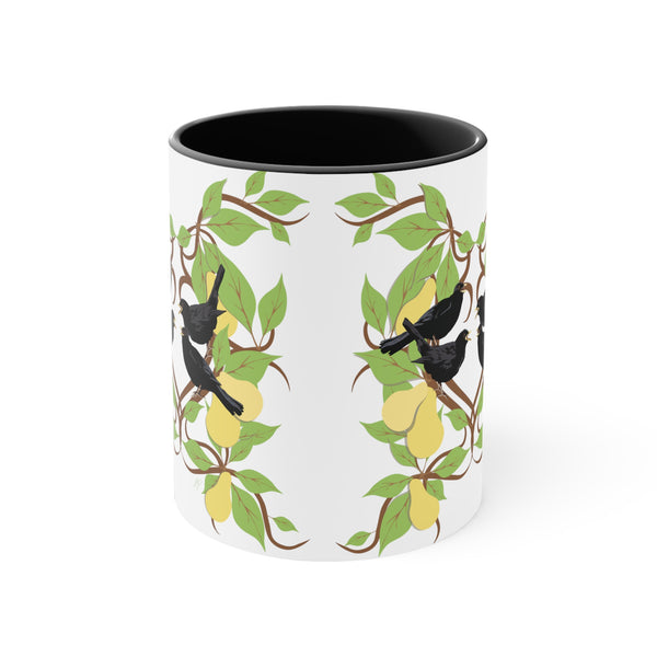 Four Colly Birds of Christmas Accent Coffee Mug, 11oz