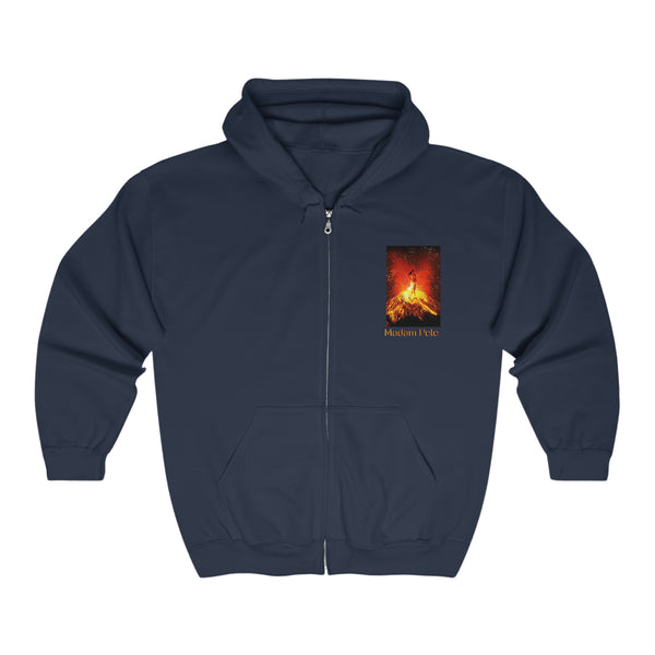 Madam Pele, Volcano Goddess Unisex Heavy Blend™ Full Zip Hooded Sweatshirt