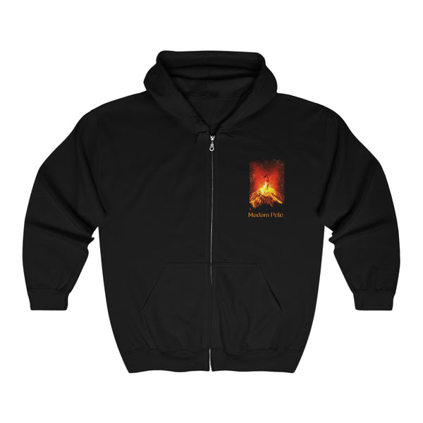 Madam Pele, Volcano Goddess Unisex Heavy Blend™ Full Zip Hooded Sweatshirt
