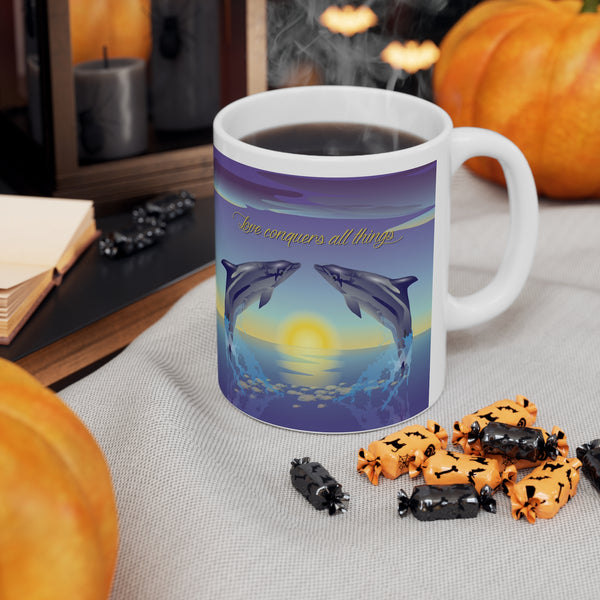 Dolphin Love Ceramic Mug 11oz