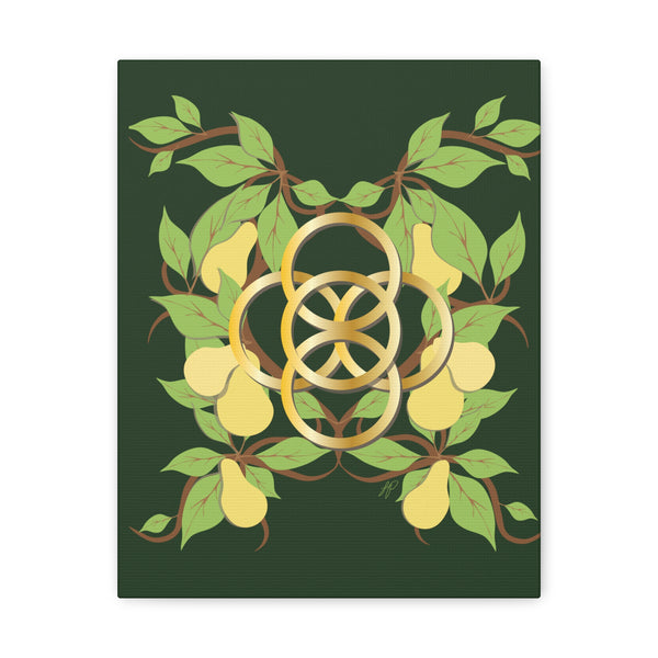 Five Golden Rings of Christmas  Canvas Gallery Wraps