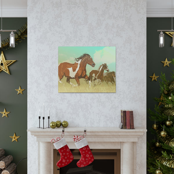 Wild Mustangs Gallery Wraps
