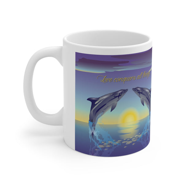 Dolphin Love Ceramic Mug 11oz