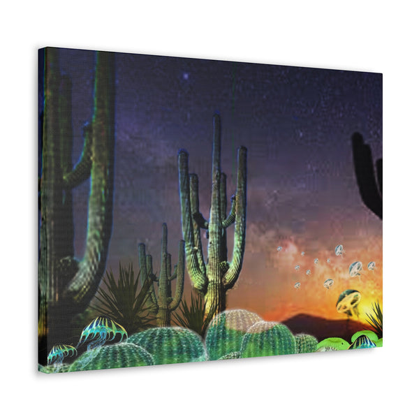 Cactus Glow Canvas Gallery Wraps