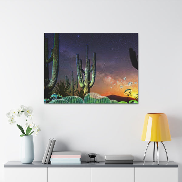 Cactus Glow Canvas Gallery Wraps