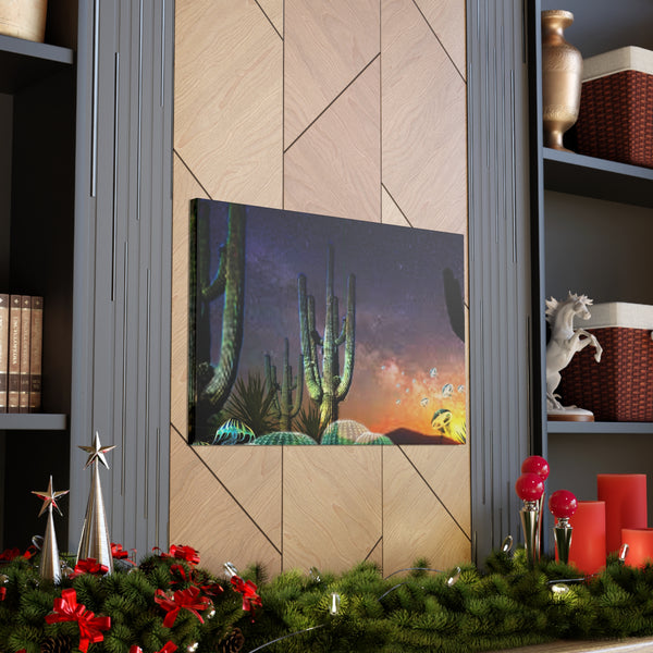 Cactus Glow Canvas Gallery Wraps