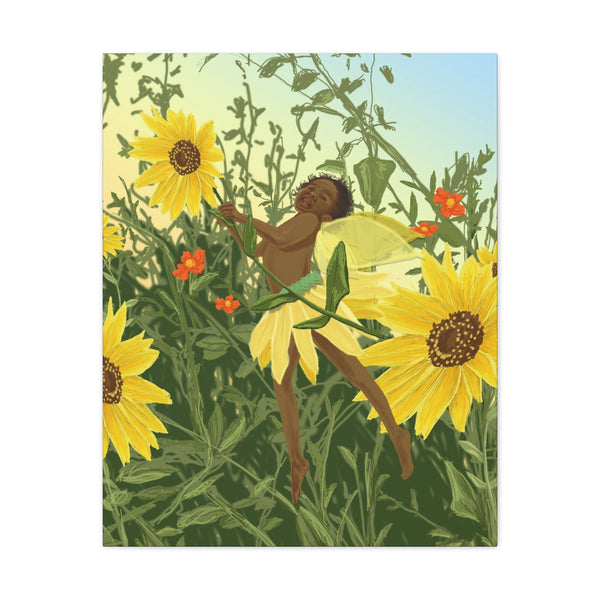 Sunflower Fairy  Canvas Gallery Wraps