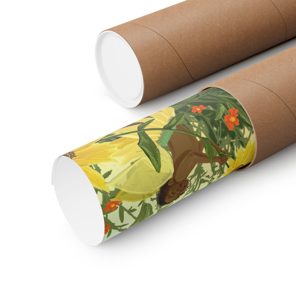 Sunflower Fairy Premium Matte vertical posters