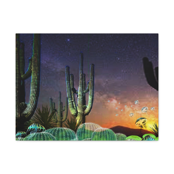 Cactus Glow Canvas Gallery Wraps