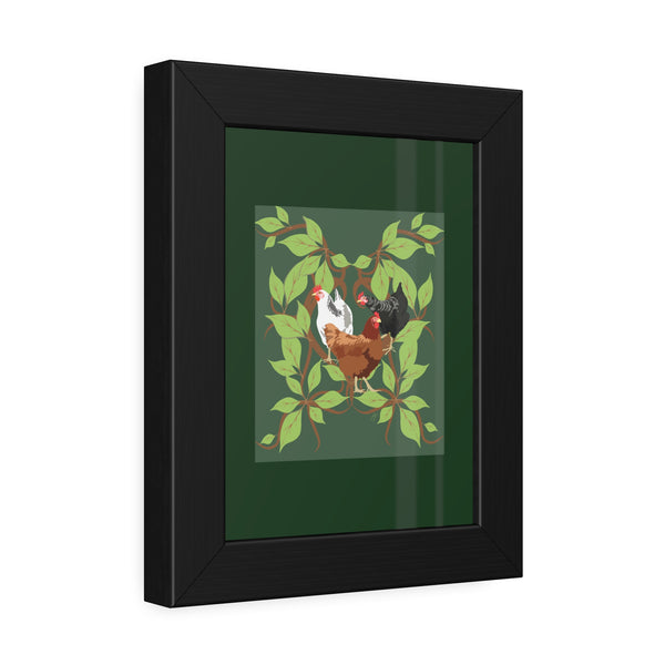 Three French Hens Framed Paper Posters