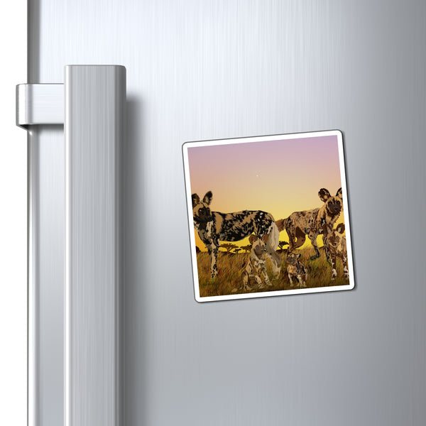 Wild Painted Dogs Magnet