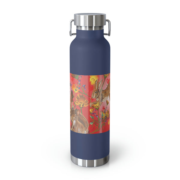 Hearts N Rabbits Copper Vacuum Insulated Bottle, 22oz