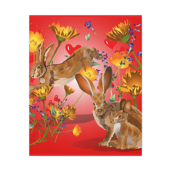 Jackrabbit Love  Canvas Gallery Wraps