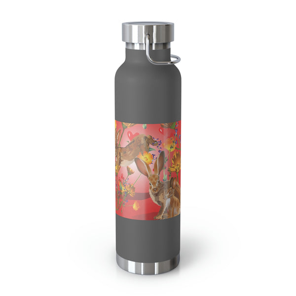 Hearts N Rabbits Copper Vacuum Insulated Bottle, 22oz
