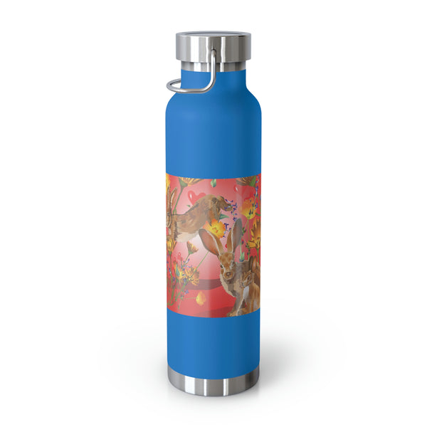 Hearts N Rabbits Copper Vacuum Insulated Bottle, 22oz