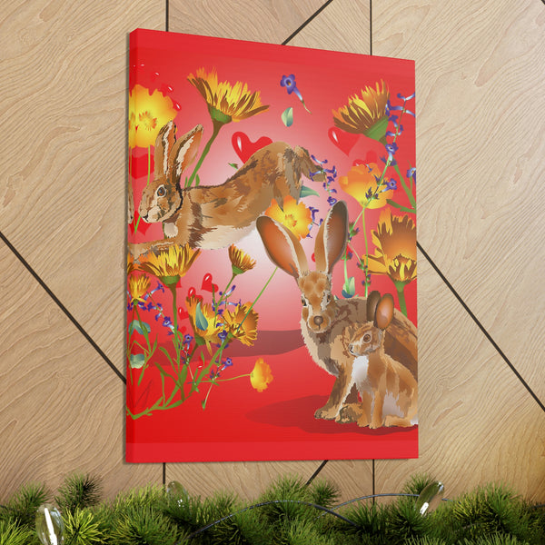 Jackrabbit Love  Canvas Gallery Wraps