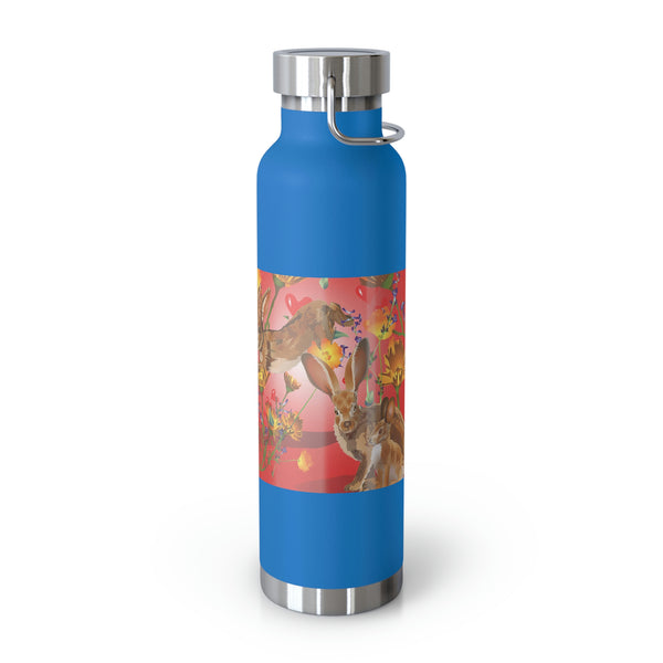 Hearts N Rabbits Copper Vacuum Insulated Bottle, 22oz