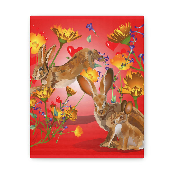 Jackrabbit Love  Canvas Gallery Wraps