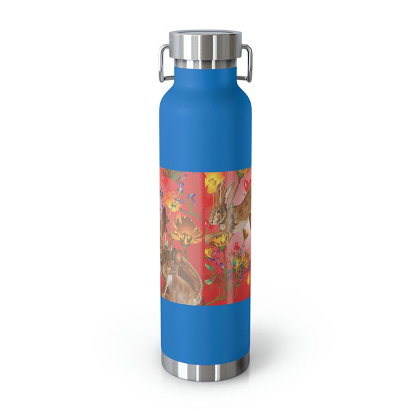 Hearts N Rabbits Copper Vacuum Insulated Bottle, 22oz