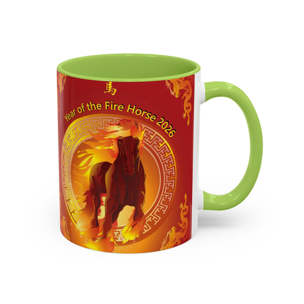Year of the Fire Horse Coffee Mug – 2026 Chinese Zodiac Accent Mug