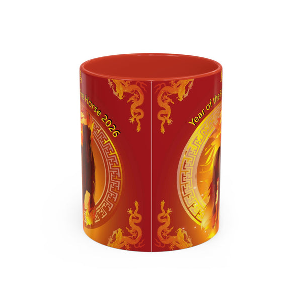Year of the Fire Horse Coffee Mug – 2026 Chinese Zodiac Accent Mug
