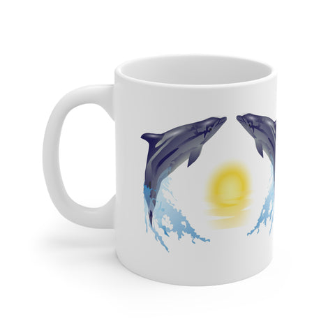 Dolphin Love Ceramic Mug 11oz