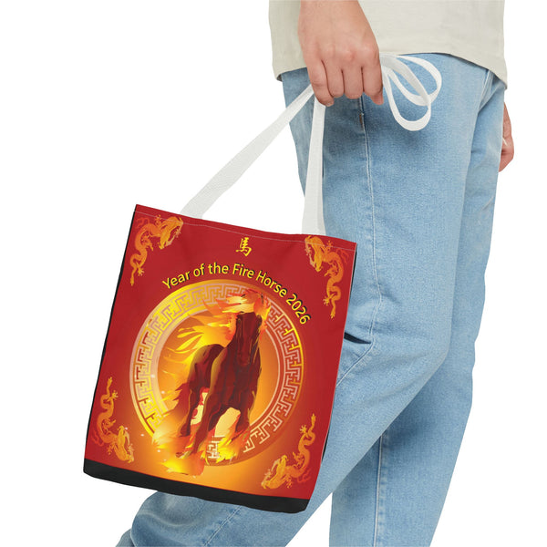 Fire Horse Year Tote Bag – 2026 Lunar New Year Zodiac Tote