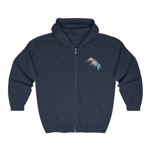 Dolphin Love Unisex Heavy Blend™ Full Zip Hooded Sweatshirt