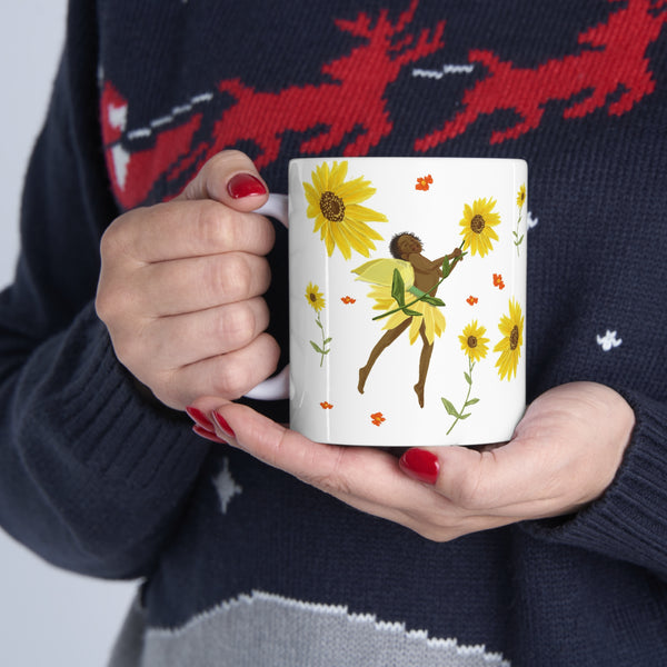Sunflower Fairy Ceramic Mug 11oz
