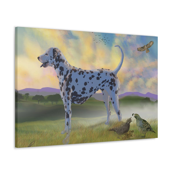 Dalmatian and Birds Canvas Gallery Wraps