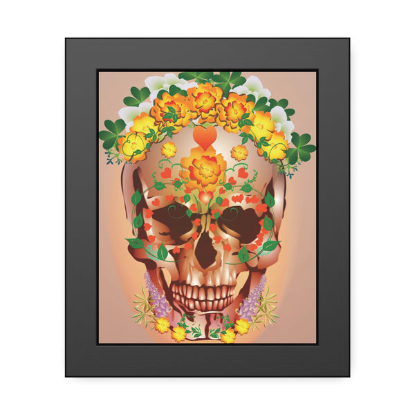 Dia de Muertos with Marigolds Framed Paper Posters