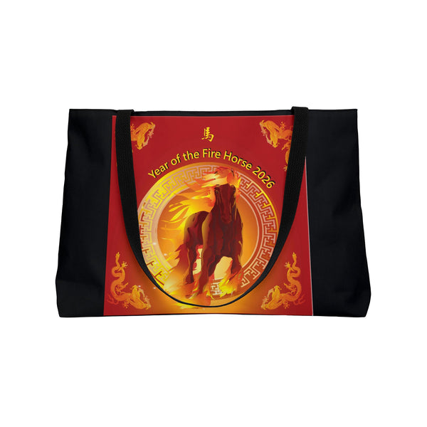 Year of the Fire Horse Tote Bag — Lunar New Year Weekender Tote