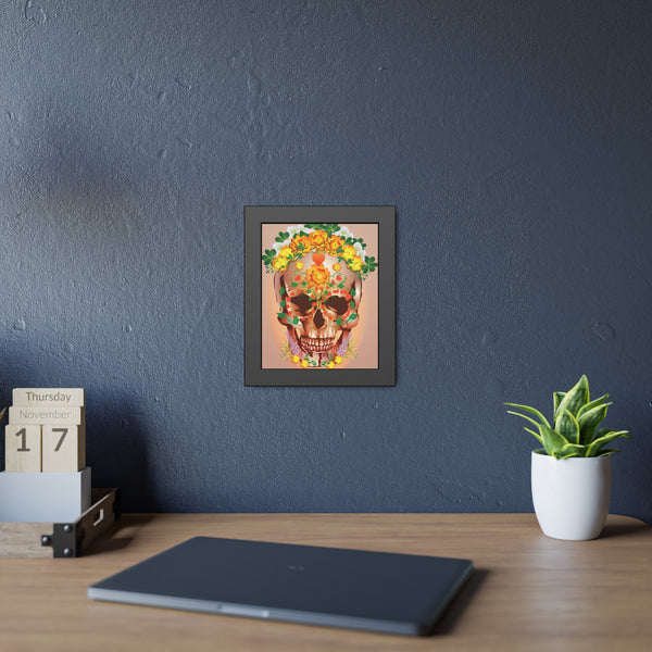 Dia de Muertos with Marigolds Framed Paper Posters