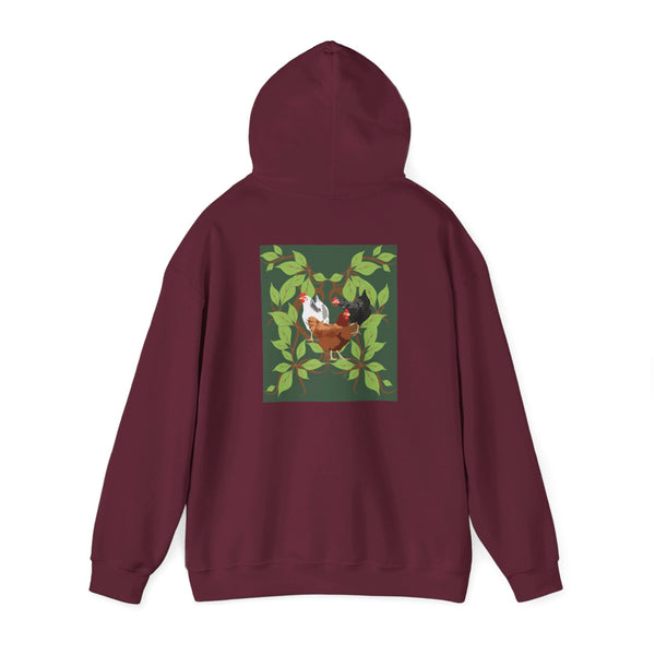 Three French Hens  Unisex Heavy Blend™ Hooded Sweatshirt