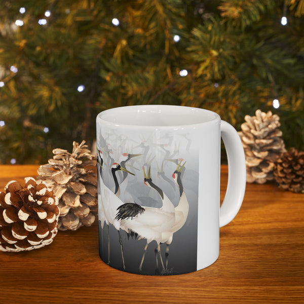 Lucky Cranes Ceramic Mug 11oz