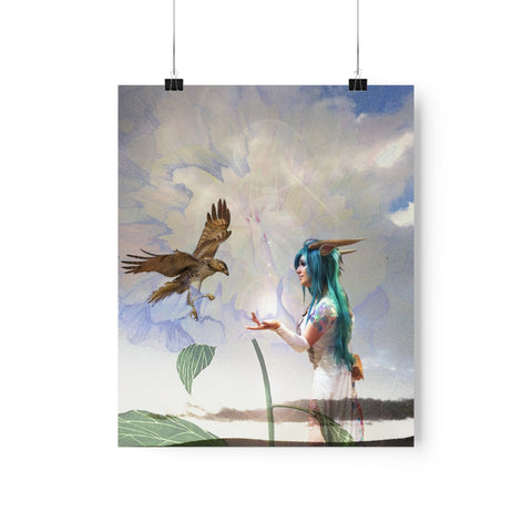 Hawk Goddess Premium Matte vertical posters