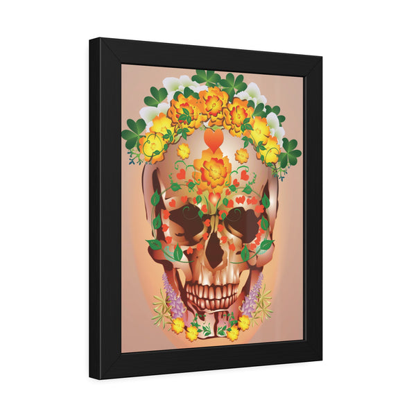 Dia de Muertos with Marigolds Framed Paper Posters