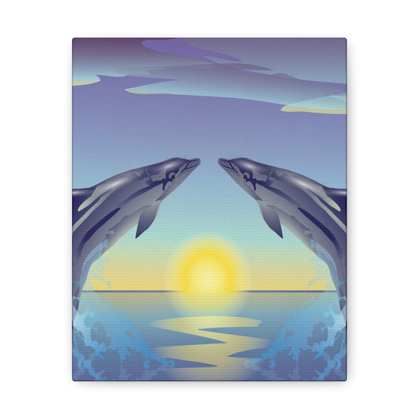 Dolphin Love Canvas Gallery Wraps