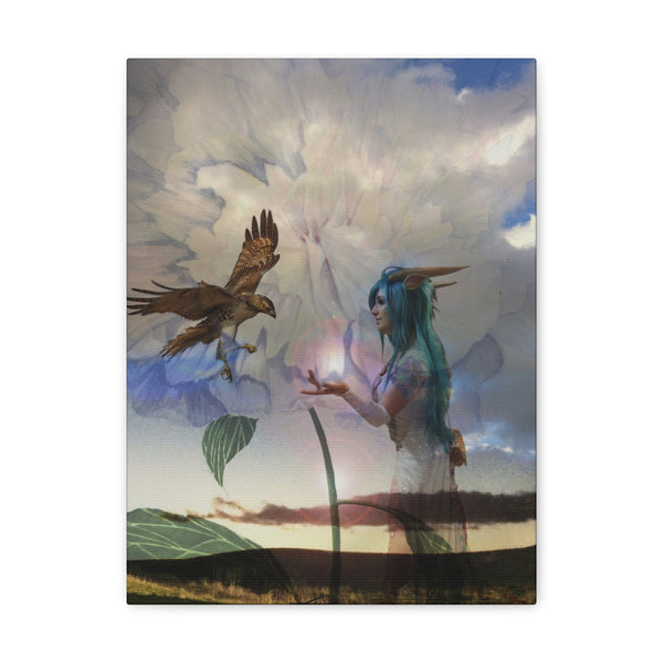 Hawk Goddess Canvas Gallery Wraps